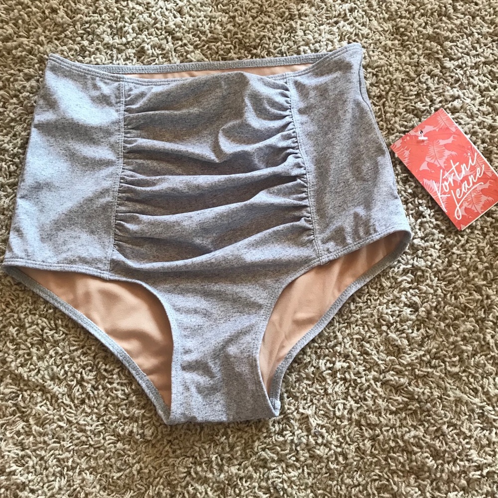 Kortni Jeane heathered grey ruched bottoms Xsmall